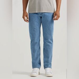 Wrangler 5 Star Premium Denim Regular Fit Blue Jeans Size 36 X 32 (measures 31”)